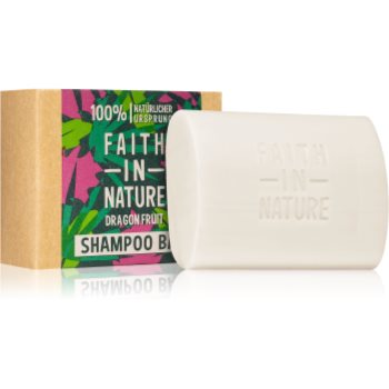 Faith In Nature Dragon Fruit șampon organic solid pentru par deteriorat si vopsit