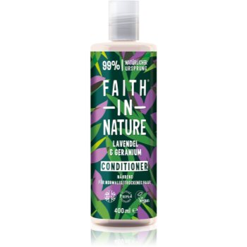 Faith In Nature Lavender & Geranium balsam natural pentru par normal spre uscat Faith in Nature
