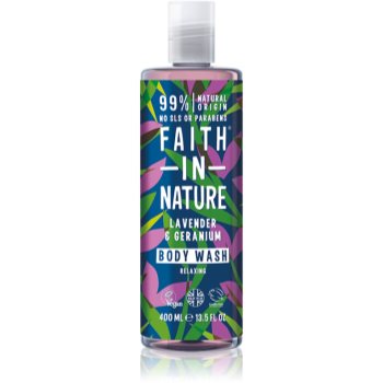 Faith In Nature Lavender & Geranium gel de dus relaxant Faith in Nature