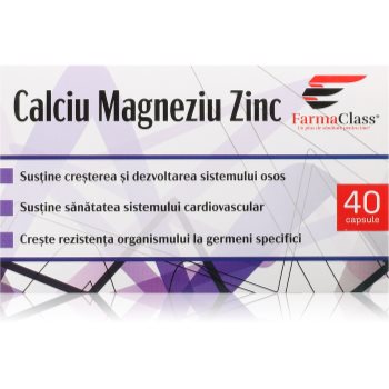 FarmaClass Industry Calciu Magneziu Zinc capsule pentru imunitate, sănătatea sistemului osos și activitate musculară
