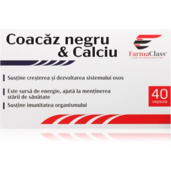 FarmaClass Industry Coacaz negru & calciu capsule pentru susținerea sănătății căilor respiratorii
