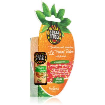 Farmona Tutti Frutti Orange & Strawberry Exfoliant pentru buze cu efect de netezire Farmona