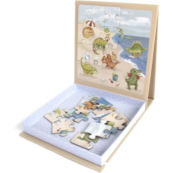 FILIBABBA Magnetic Game Dino Beach Puzzle placă magnetică
