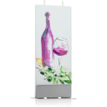 Flatyz greetings bottle of wine and glass lumanare
