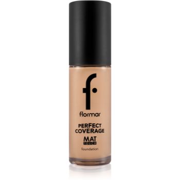 flormar Perfect Coverage Mat Touch Foundation machiaj cu efect matifiant pentru piele mixta spre grasa