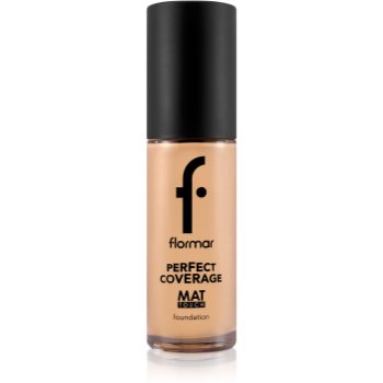 flormar Perfect Coverage Mat Touch Foundation machiaj cu efect matifiant pentru piele mixta spre grasa