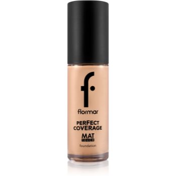 flormar Perfect Coverage Mat Touch Foundation machiaj cu efect matifiant pentru piele mixta spre grasa