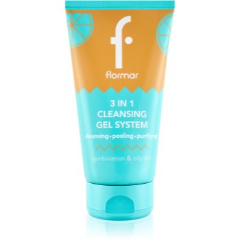 flormar Combination & Oily Skin 3in1 Cleansing Gel gel de curatare 3 in 1 pentru ten gras și mixt