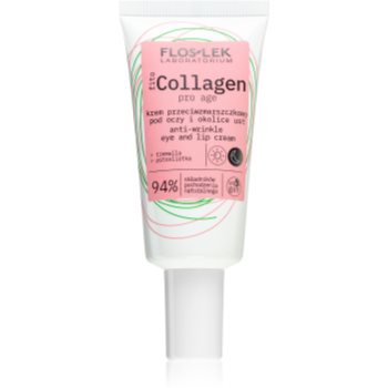 FlosLek Laboratorium Fito Collagen crema anti rid de zi si de noapte pentru conturul ochilor si buzelor