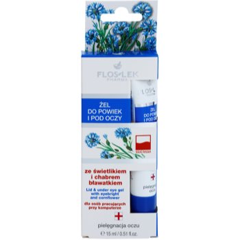 FlosLek Pharma Eye Care Gel pentru jurul ochilor cu un luminator și albastrele - 1 | YEO