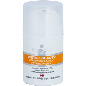 FlosLek Pharma White & Beauty crema cu efect de albire pentru tratament local FlosLek Pharma