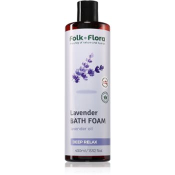 Folk & Flora Lavender spuma de baie cu efect calmant