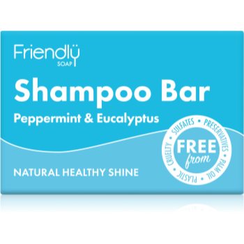 Friendly Soap Natural Shampoo Bar Peppermint & Eucalyptus săpun natural pentru păr