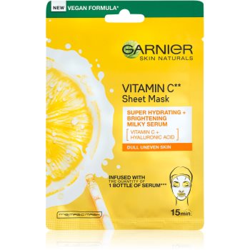 Garnier Skin Naturals Vitamin C masca de celule cu efect lucios si hidratant cu vitamina C Garnier imagine noua