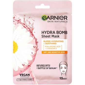 Imagine produs: Garnier Textil Masks Hydra Bomb mască textilă calmantă