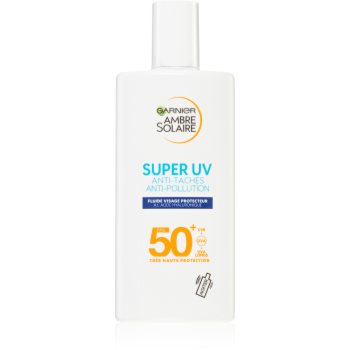Garnier Ambre Solaire Super UV fluid pentru fata cu protectie solara 50+ 50+ imagine noua