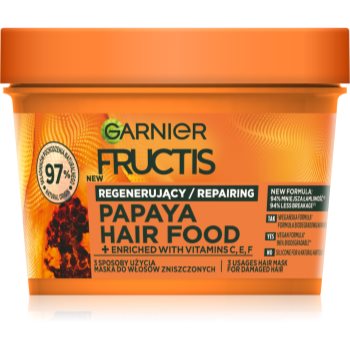 Garnier Fructis Papaya Hair Food відновлювальна маска для пошкодженого волосся 400 мл