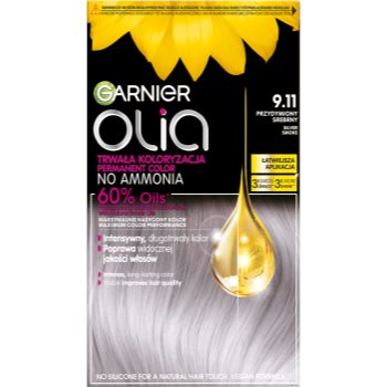 Garnier Olia Big Kit перманентна фарба для волосся відтінок 9.11 Przydymiony Srebrny 1 кс