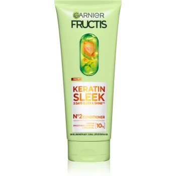 Garnier Fructis Keratin Sleek balsam pentru păr uscat și fragil