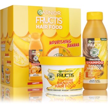 Garnier Fructis Banana Hair Food set cadou (pentru par uscat) accesorii imagine noua