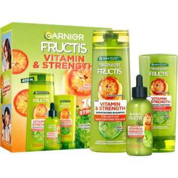 Garnier Fructis Vitamin & Strength set cadou (pentru părul slab cu tendință de cădere) accesorii imagine noua