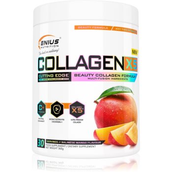 Genius Nutrition Collagen-X5® pulbere pentru tonifierea pielii și frumusețea părului și a unghiilor