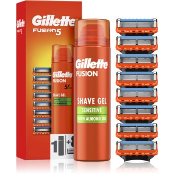 Gillette Fusion5 Sensitive gel pentru bărbierit rezerva lama 8 pc accesorii