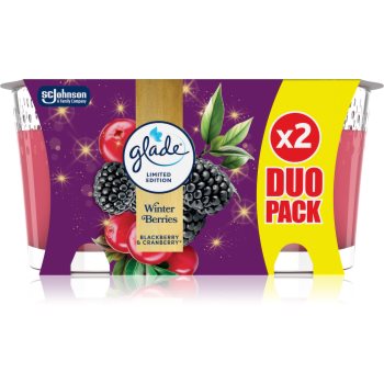 GLADE Winter Berries lumânare parfumată pachet duo