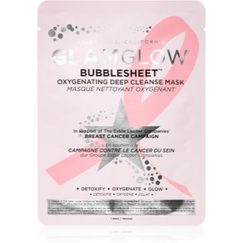 Glamglow bubblesheet mască textilă purificatoare, cu cărbune activ pentru o piele mai luminoasa