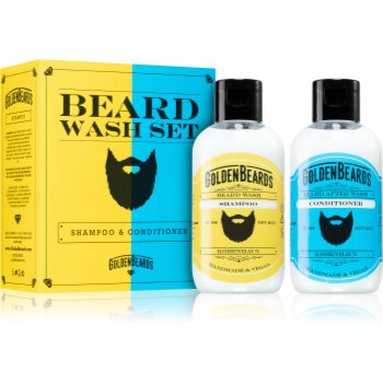 Golden Beards Beard Wash Set șampon și balsam pentru barbă accesorii imagine noua
