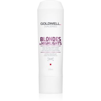 Goldwell Dualsenses Blondes & Highlights balsam pentru păr blond neutralizeaza tonurile de galben Goldwell