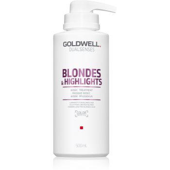 Goldwell Dualsenses Blondes & Highlights masca pentru regenerare neutralizeaza tonurile de galben Goldwell