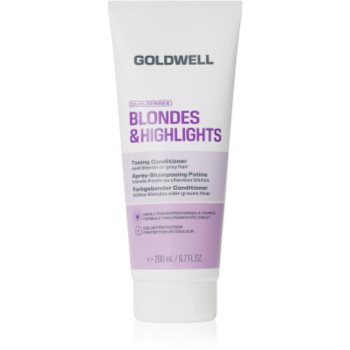 Cosmetice și accesorii, Goldwell Dualsenses Blondes & Highlights Toning Conditioner balsam nuanțator cu pigment violet - Sellmag.ro