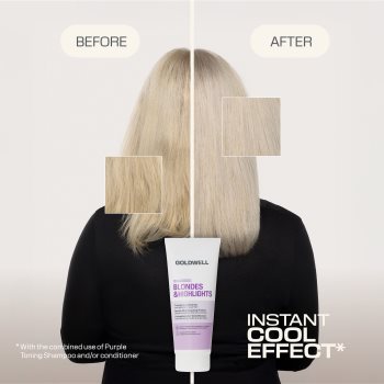 Cosmetice și accesorii, Goldwell Dualsenses Blondes & Highlights Toning Conditioner balsam nuanțator cu pigment violet - Sellmag.ro