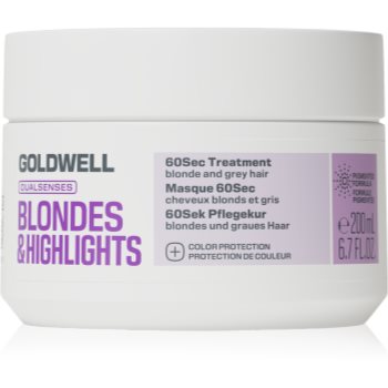 Goldwell Dualsenses Blondes & Highlights 60Sec Treatment tratament intens regenerativ pentru parul blond cu suvite - Sellmag.ro