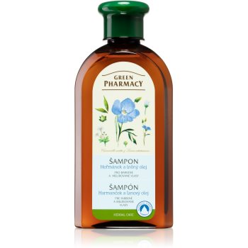 Green Pharmacy Hair Care Chamomile & Linseed Oil sampon pentru curatare pentru par vopsit sau suvitat