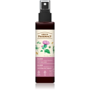Green Pharmacy Burdock & Wheat proteins Elixir tratament pentru îngrijirea părului fără clătire impotriva caderii parului