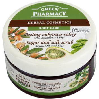 Green Pharmacy Body Care Argan Oil & Figs peeling cu zahar si sare Green Pharmacy