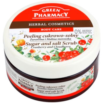 Green Pharmacy Body Care Cranberry & Cloudberry peeling cu zahar si sare