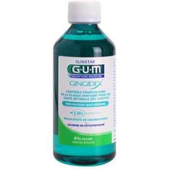 G.U.M Gingidex 0,06% Apa de gura impotriva placii dentare si a gingivitei. fară alcool