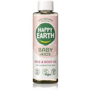 Happy Earth 100% Natural Face & Body Oil for Baby & Kids ulei pentru corp pentru piele uscata si sensibila