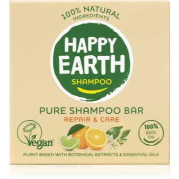 Happy Earth 100% Natural Shampoo Bar Dry & Damaged hair șampon solid pentru păr uscat și deteriorat