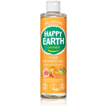 Happy Earth 100% Natural Shower Gel Rose Petitgrain gel de duș