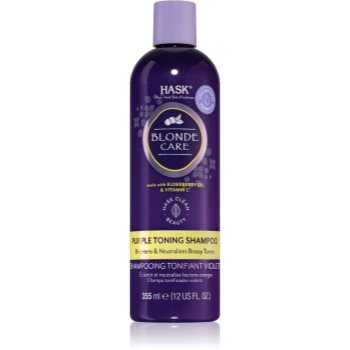HASK Blonde Care Purple Shampoo sampon violet neutralizeaza tonurile de galben