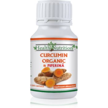 HEALTH NUTRITION Curcumin Organic + Piperina antioxidant natural în capsule