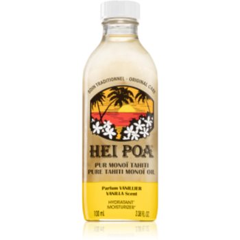 Hei Poa Pure Tahiti Monoï Oil Vanilla ulei multifunctional pentru corp si par Hei Poa