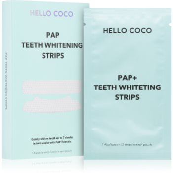 Hello Coco PAP+ Teeth Whitening Strips benzi pentru ablirea dintilor pentru dinti