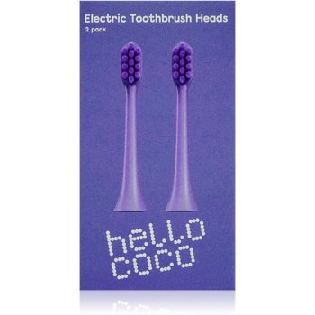 Hello Coco Electric Toothbrush Heads Purple capete de schimb pentru periuta de dinti