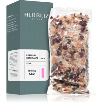 Herbliz CBD Bath Salts Rose sare de baie accesorii imagine noua