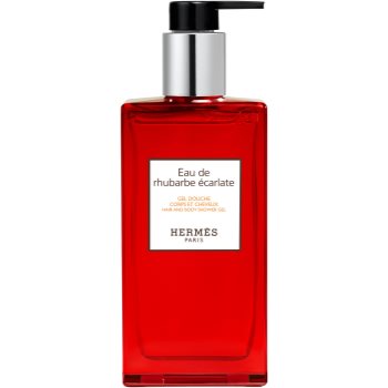 HERMÈS Le Bain Eau de rhubarbe écarlate gel de duș pentru corp si par